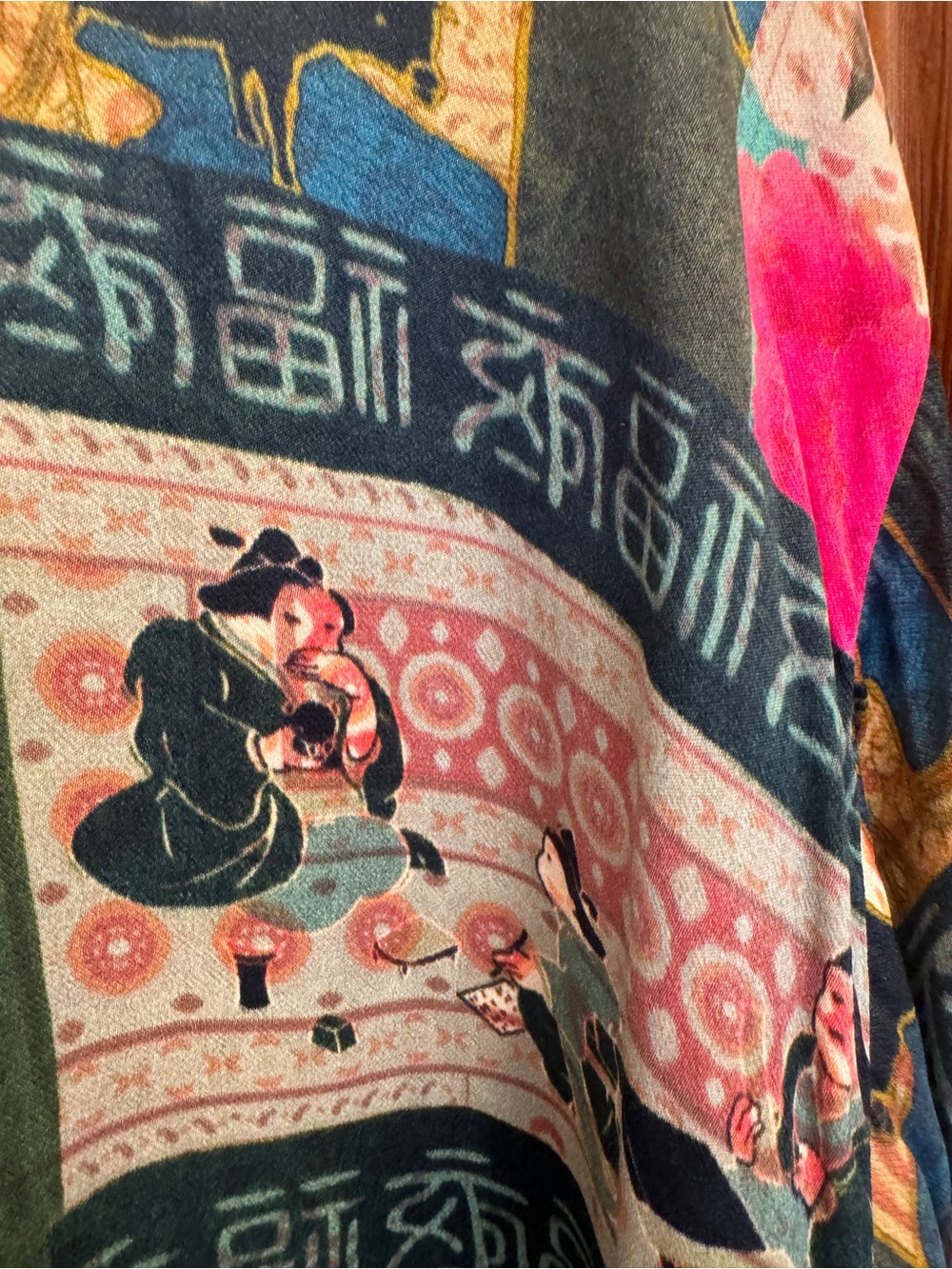 Johnny Was Multicolor Patchwork Kimono reversible Blazer - Picture 5 of 7
